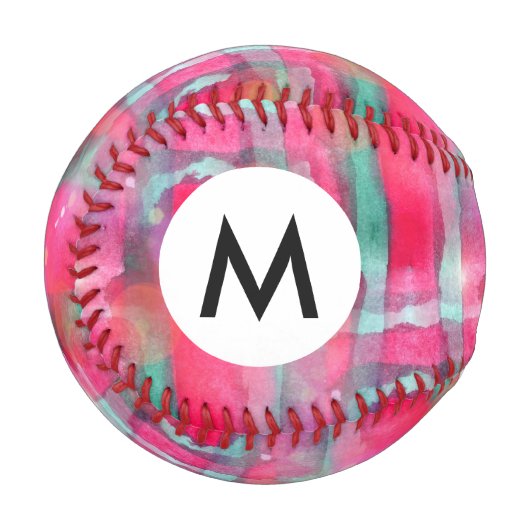 太陽光輝抽象芸術絵を描水色 野球ボール (正面左)