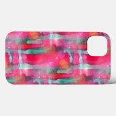 太陽光輝抽象芸術絵を描水色 Case-Mate iPhoneケース (裏面 (横))