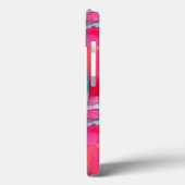 太陽光輝抽象芸術絵を描水色 Case-Mate iPhoneケース (裏面 / 左)