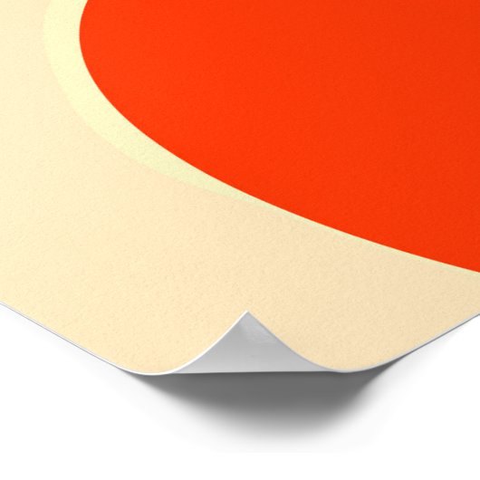 太陽円抽象芸術付きサーディン ポスター (角)