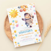 太陽外のまわりに外宇宙の最初の旅1回目の誕生日 招待状