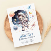 太陽外のまわりに外宇宙の最初の旅1回目の誕生日 招待状