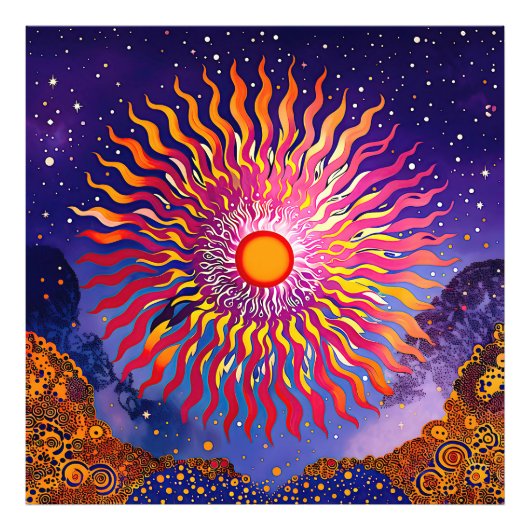 太陽太陽のの下に浮かぶ声 フォトプリント            (正面)