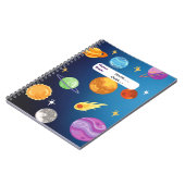 太陽太陽の惑星系パーソナライズされた ノートブック (左側)