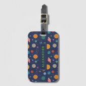 太陽太陽の惑星系パーソナライズされた ラゲッジタグ (正面縦)