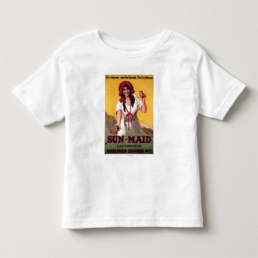 太陽女中カリフォルニア干しぶどうポスター トドラーTシャツ (正面)