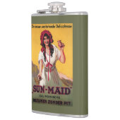 太陽女中カリフォルニア干しぶどうポスター フラスク (左)