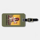 太陽女中カリフォルニア干しぶどうポスター ラゲッジタグ (正面横)