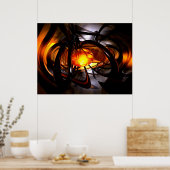 太陽抽象芸術ポスターの誕生 ポスター (キッチン)