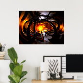 太陽抽象芸術ポスターの誕生 ポスター (ホームオフィス)