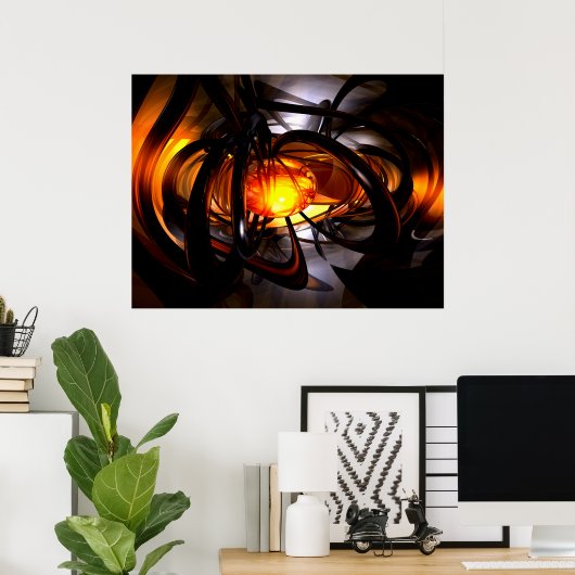 太陽抽象芸術ポスターの誕生 ポスター (ホームオフィス)