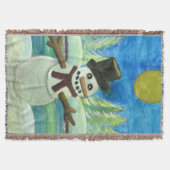 太陽接吻された雪だるま スローブランケット (正面)