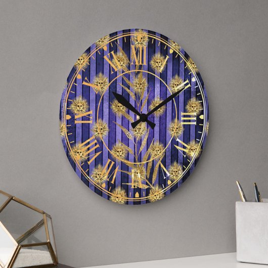 太陽星座占星術 ラージ壁時計