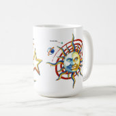 太陽月のマグ コーヒーマグカップ (正面右)