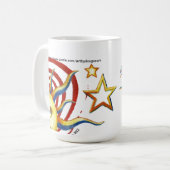 太陽月のマグ コーヒーマグカップ (正面左)