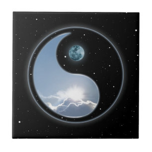太陽月の陰陽 タイル