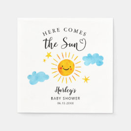 太陽来の赤ちゃんシャワー スタンダードカクテルナプキン