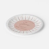 太陽来の赤ちゃんシャワー ペーパープレート (アングル)