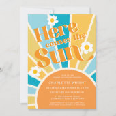 太陽来の赤ちゃんシャワー 招待状 (正面)