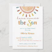 太陽来の赤ちゃんシャワー 招待状 (正面)