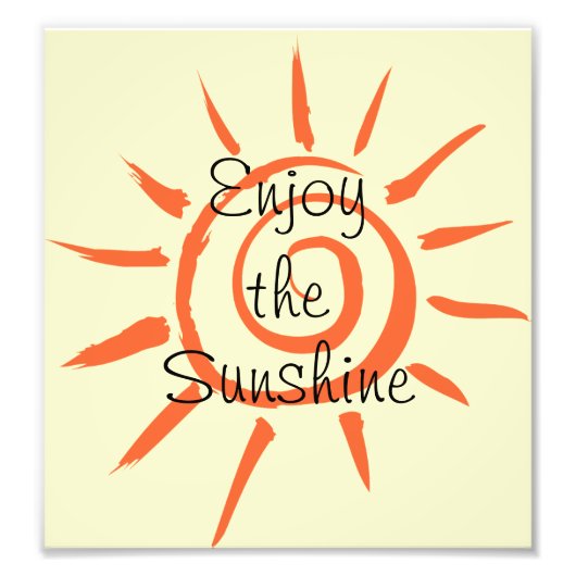 太陽楽しむの光 フォトプリント            (正面)