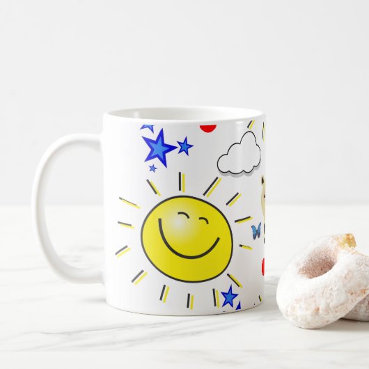 太陽牛星マグカップ コーヒーマグカップ (ドーナツ)