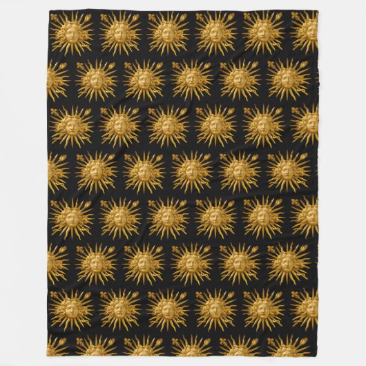 太陽王ルイ14世のシンボル フリースブランケット (正面)