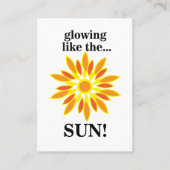 太陽白熱［赤熱］光を放つのように 名刺 (正面)