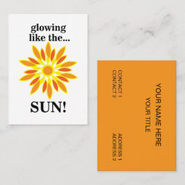 太陽白熱［赤熱］光を放つのように 名刺