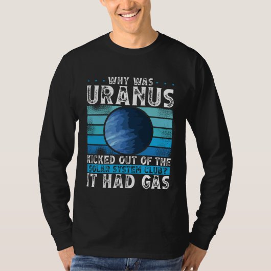 太陽系から天王星が追放された理由 スペース Tシャツ (正面)