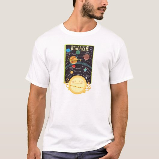 太陽系のたがの込み合いの衣類(白だけ) Tシャツ (正面)