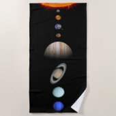 太陽系のカスタムなビーチタオルの惑星 ビーチタオル (正面)