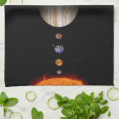 太陽系のカスタムな台所タオルの惑星 キッチンタオル (折り畳み)