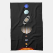 太陽系のカスタムな台所タオルの惑星 キッチンタオル (縦)