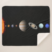 太陽系のカスタムなSherpa毛布の惑星 シェルパブランケット (正面(横))