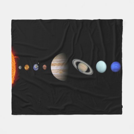太陽系のカスタムのフリースブランケットの惑星 フリースブランケット (正面(横))