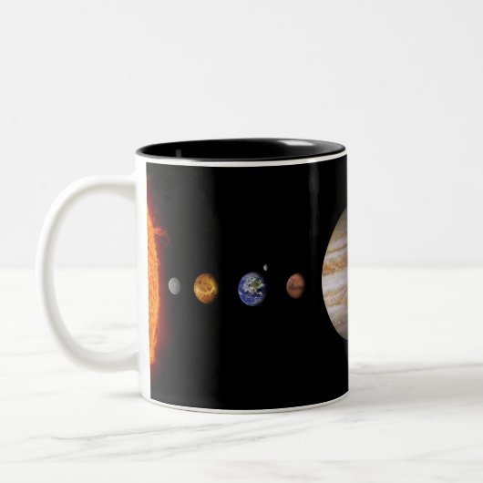 太陽系のツートーンマグの惑星 ツートーンマグカップ (左)
