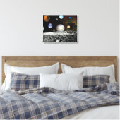 太陽系のボイジャー画像モンタージュ宇宙写真 キャンバスプリント (インサイチュ (寝室))
