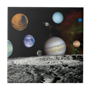 太陽系のボイジャー画像モンタージュ宇宙写真 タイル