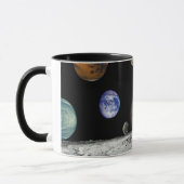 太陽系のボイジャー画像モンタージュ宇宙写真 マグカップ (左)