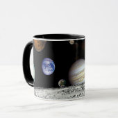 太陽系のボイジャー画像モンタージュ宇宙写真 マグカップ (正面左)