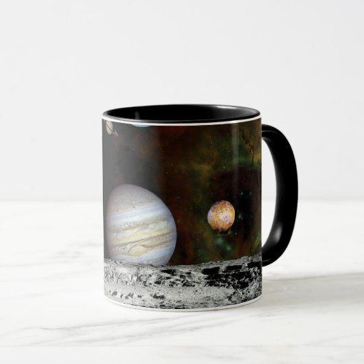 太陽系のボイジャー画像モンタージュ宇宙写真 マグカップ (正面右)