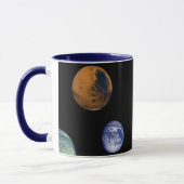 太陽系のボイジャー画像モンタージュ宇宙写真 マグカップ (左)