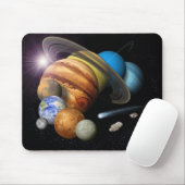 太陽系のモンタージュ マウスパッド (マウス)