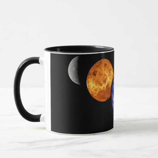 太陽系のモンタージュ JPL惑星写真 マグカップ (左)