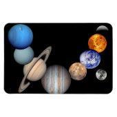 太陽系のモンタージュ JPL惑星写真 マグネット (横)