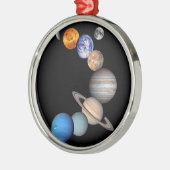 太陽系のモンタージュJPLの惑星の写真 メタルオーナメント (左)