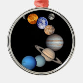 太陽系のモンタージュJPLの惑星の写真 メタルオーナメント (正面)
