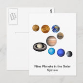 太陽系の九惑星 ポストカード (正面/裏面)