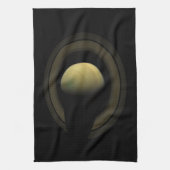 太陽系の惑星の土星の宝石 キッチンタオル (縦)